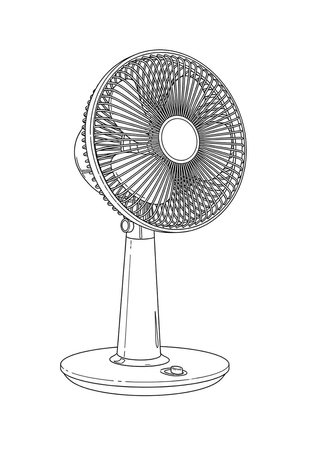 Desenho de Ventilador para pintar