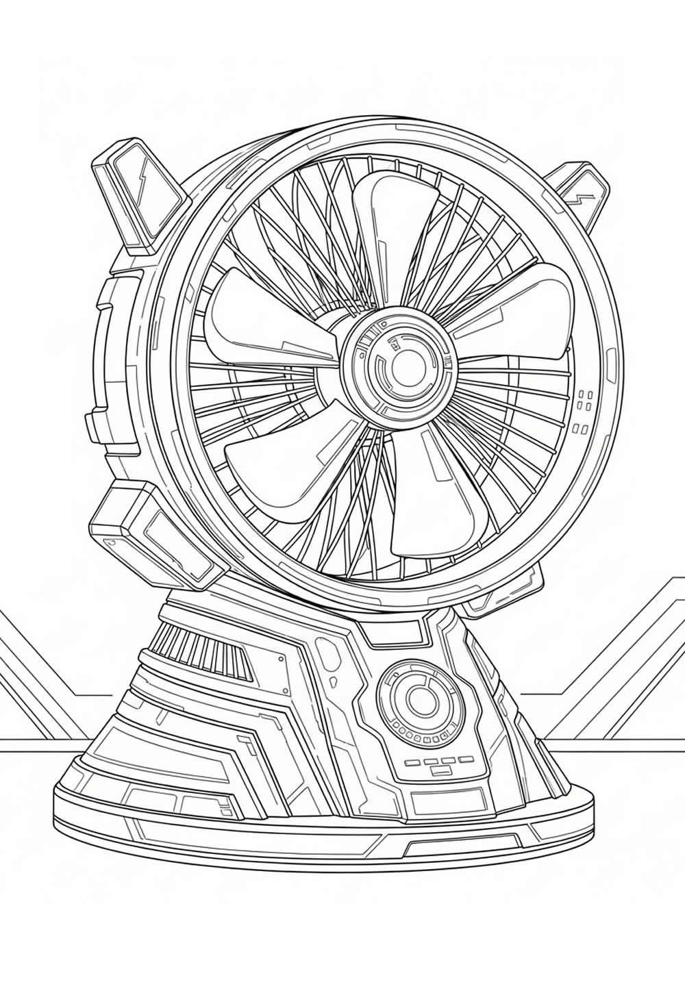 Desenhos de Ventilador para colorir