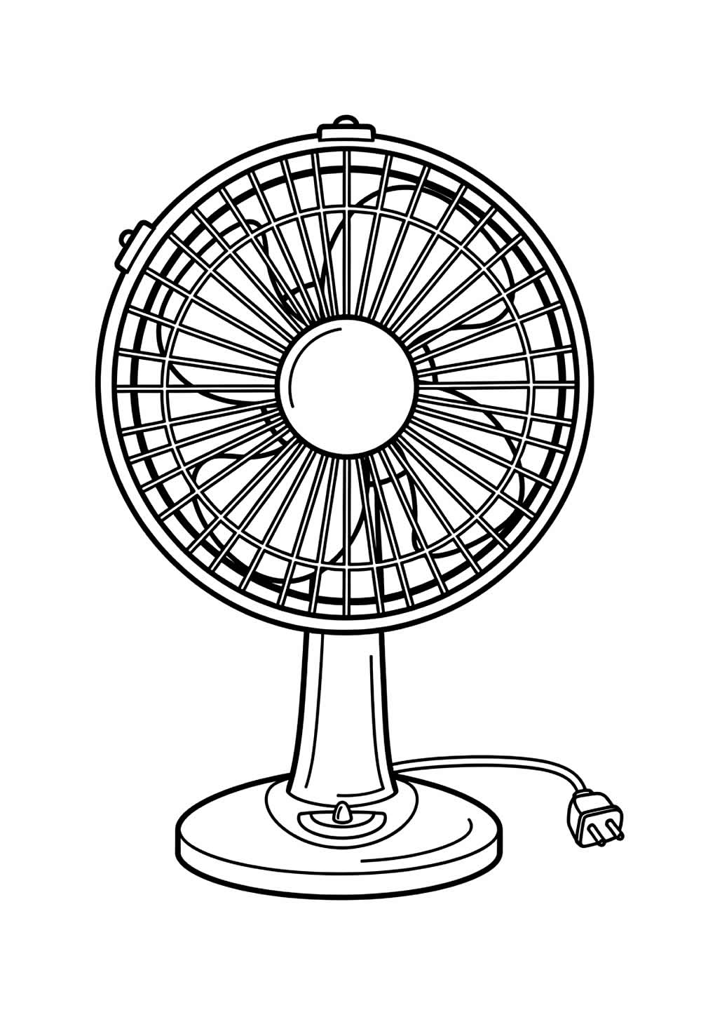 Desenhos de Ventilador para pintar