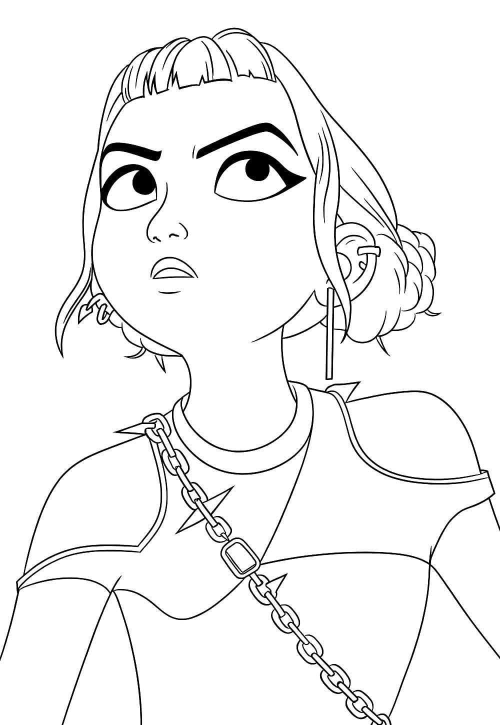 Desenho de Zoey para colorir