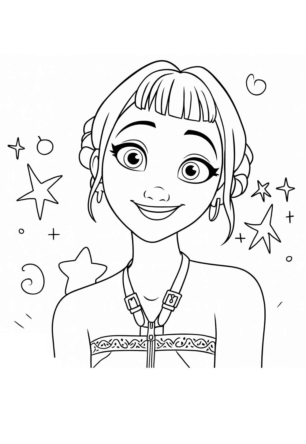 Zoey para colorir - Guerreiras do K-Pop