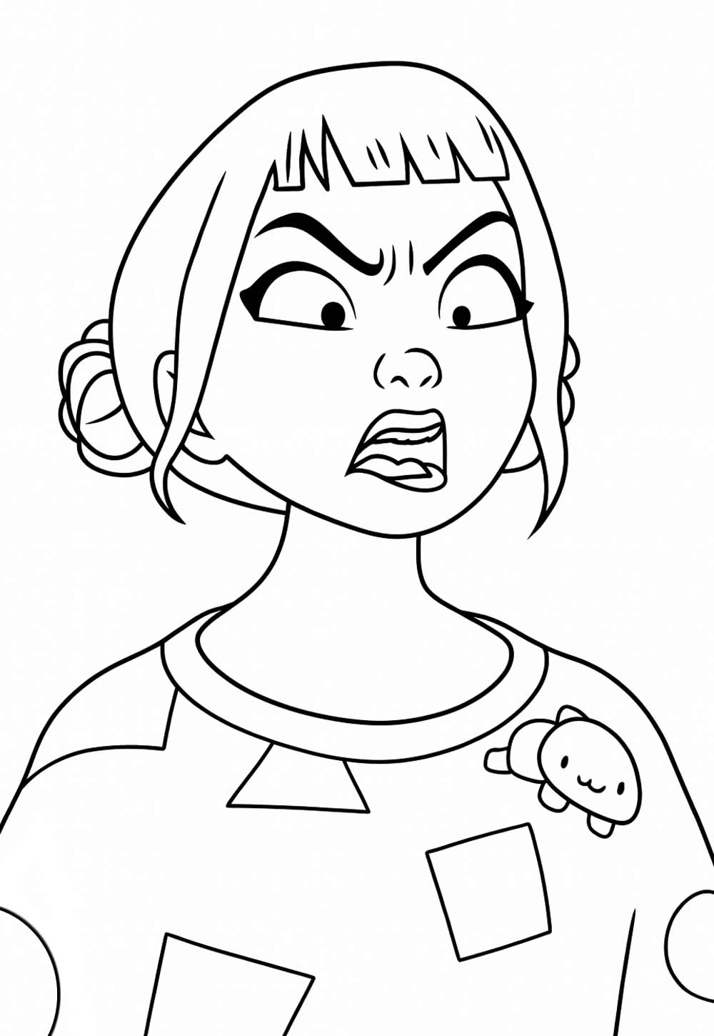 Desenho de Zoey para pintar
