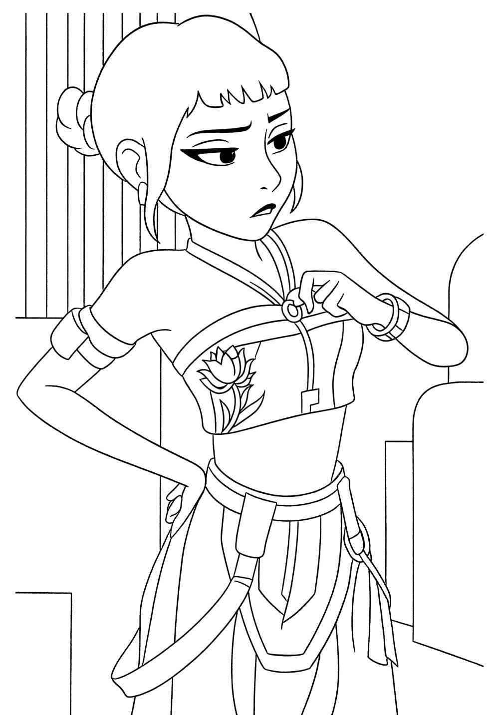 Desenho de Guerreiras do K-Pop para colorir