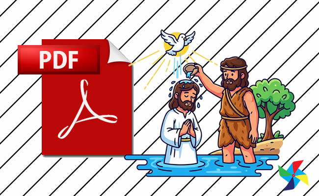 Desenhos do Batismo de Jesus em PDF