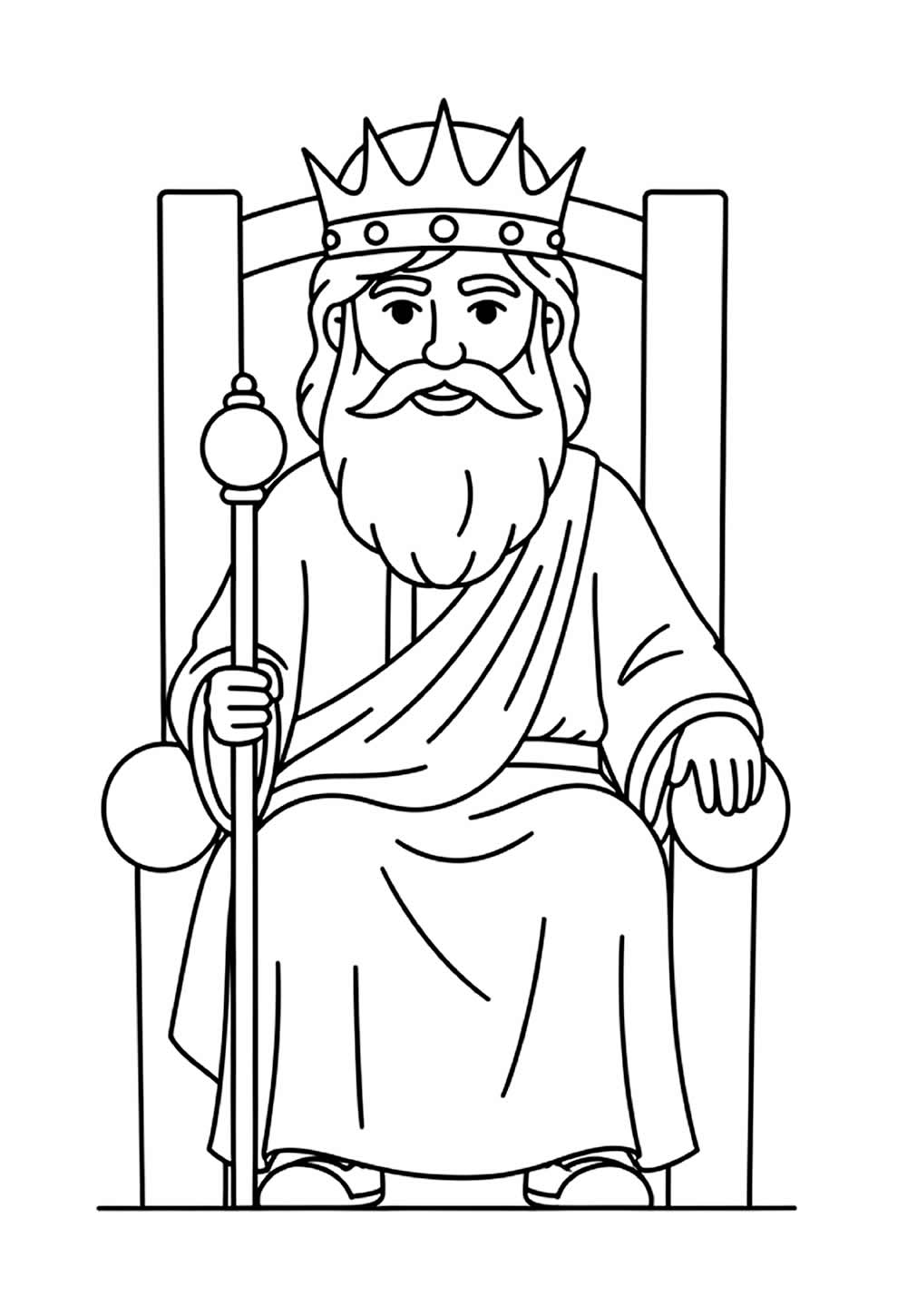 Desenho do Rei Salomão para colorir