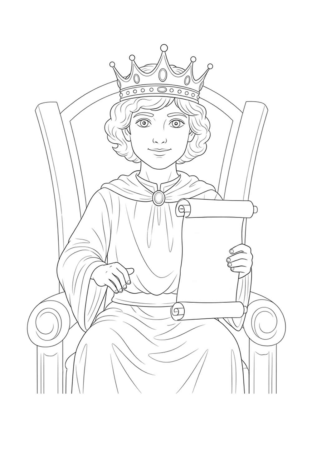Desenho do Rei Salomão Jovem