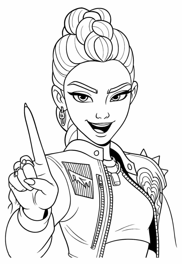 Desenhos de HUNTR/X para colorir - Bora Colorir