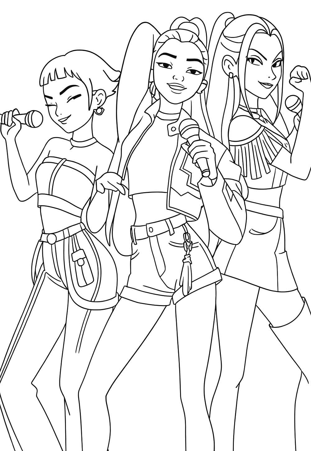 Desenho de HUNTR/X para colorir