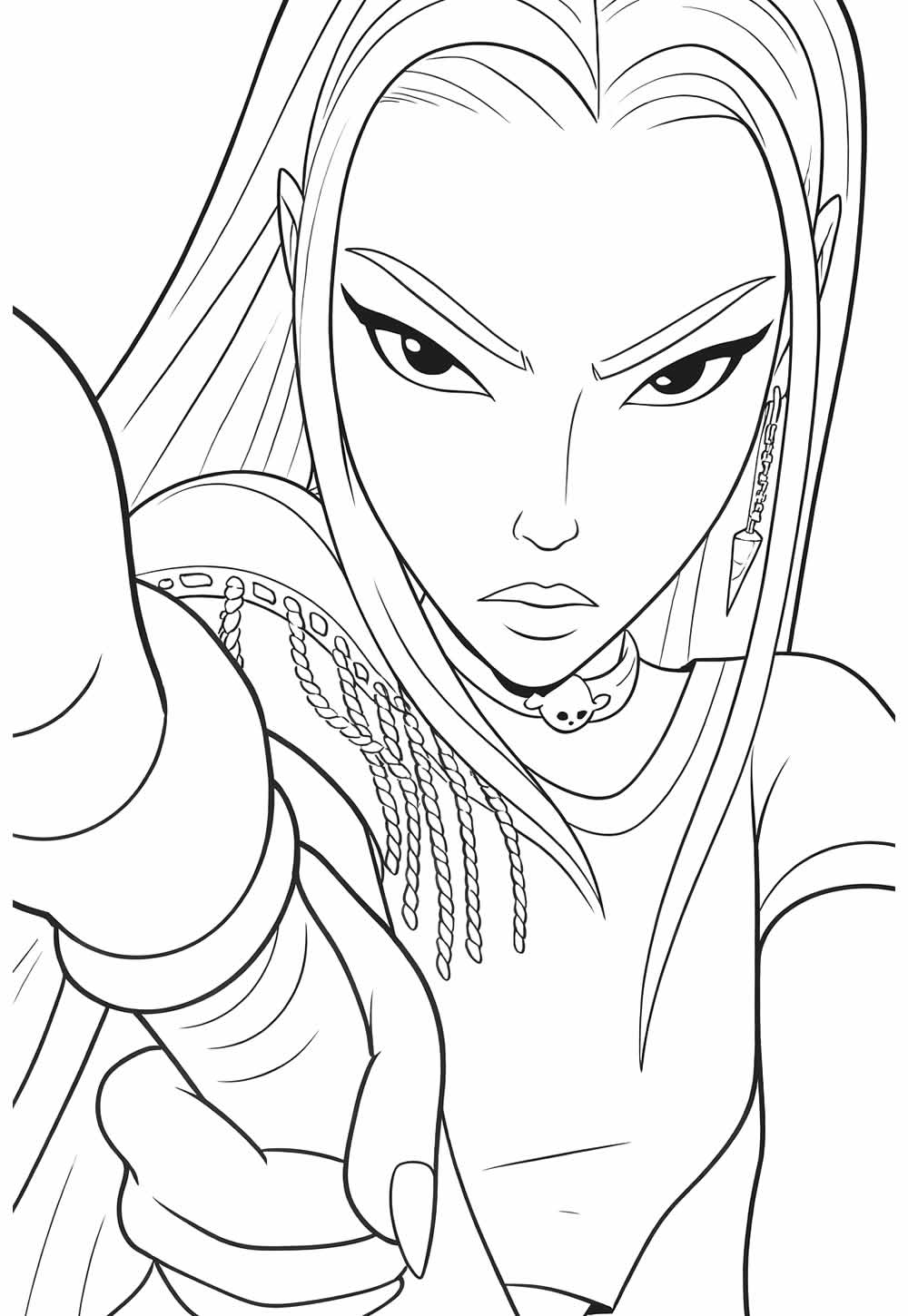 Desenhos de Guerreiras do K-Pop para colorir