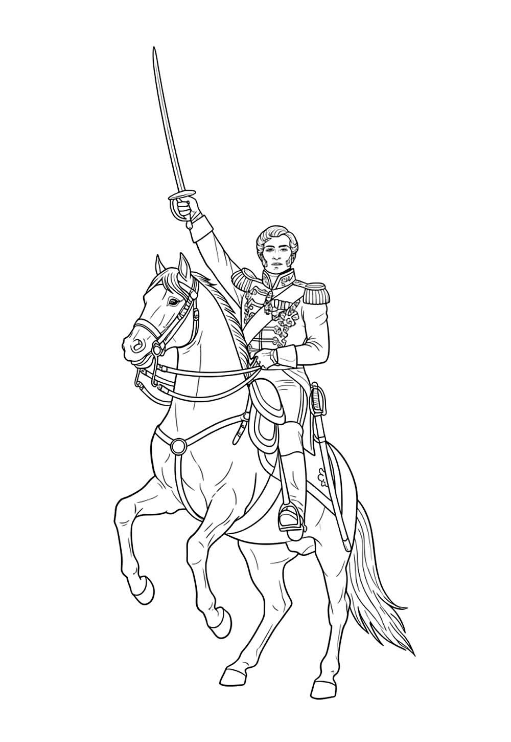 Independência do Brasil para colorir e pintar