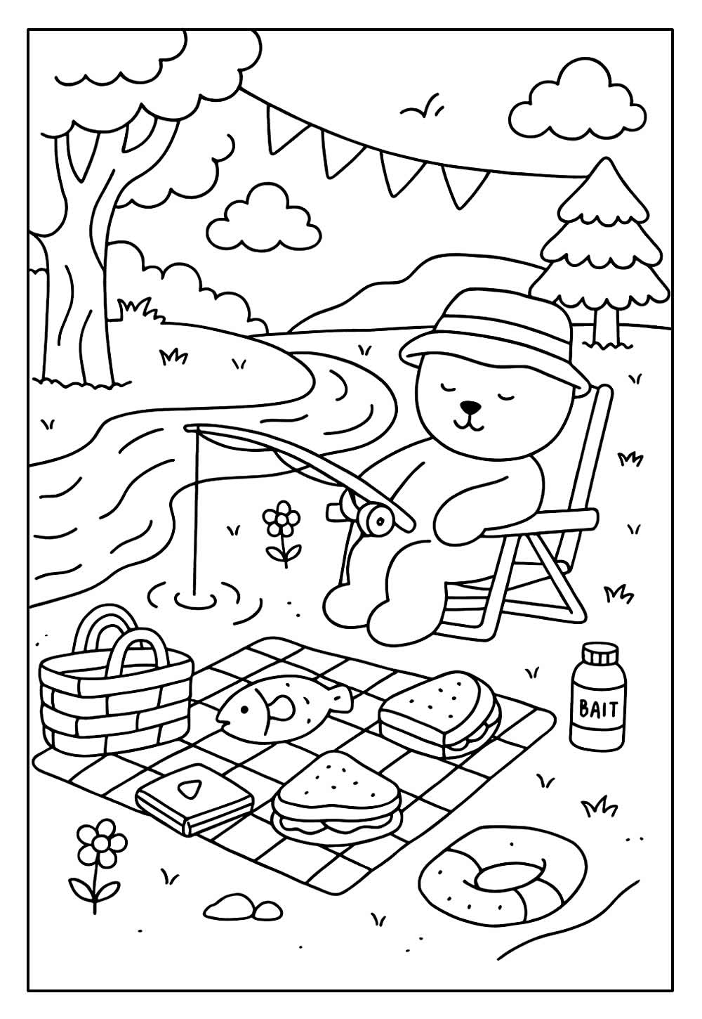 Desenho de Bobbie Goods Pescando