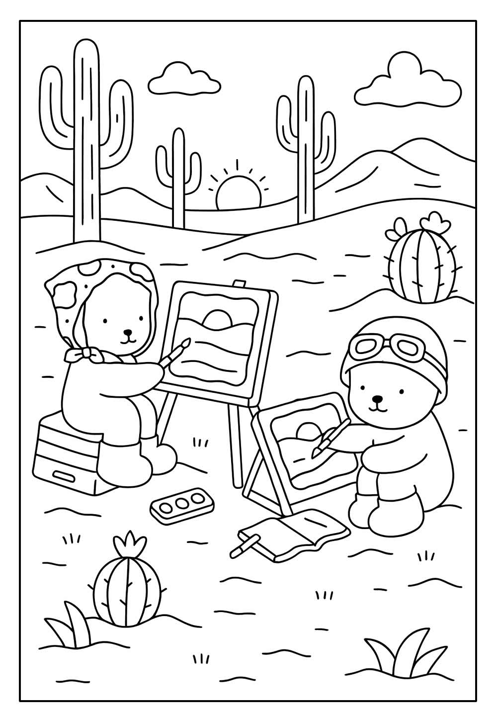 Desenho de Bobbie Goods no Deserto