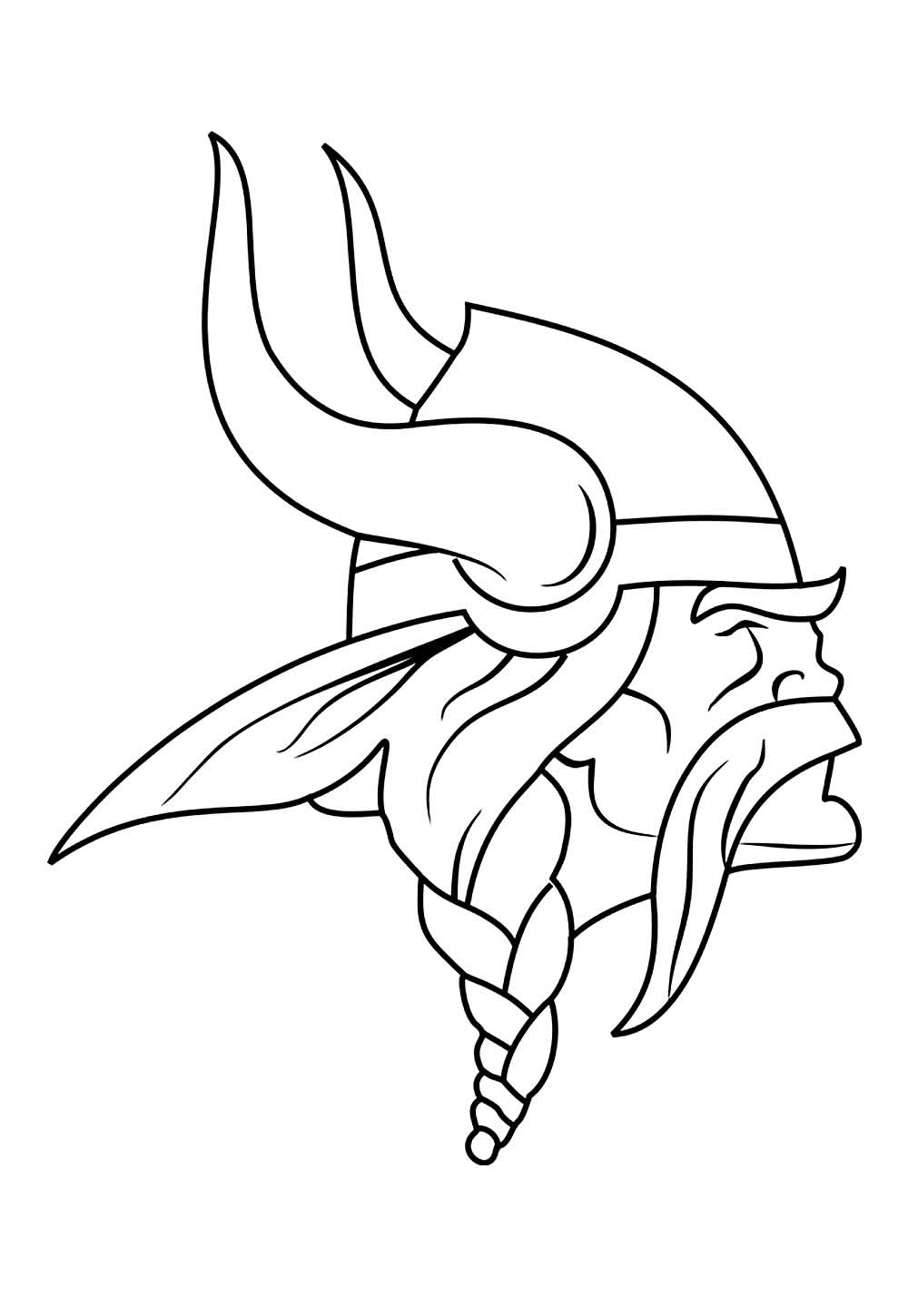 Desenho de Capacete Viking para colorir