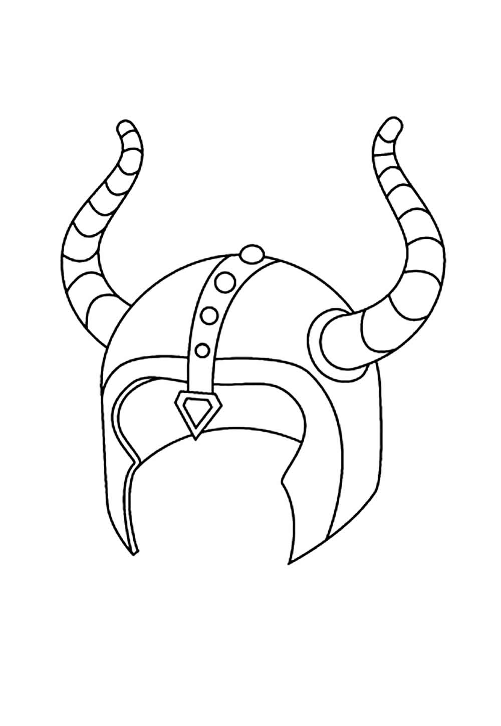 Desenho de Capacete Viking para colorir