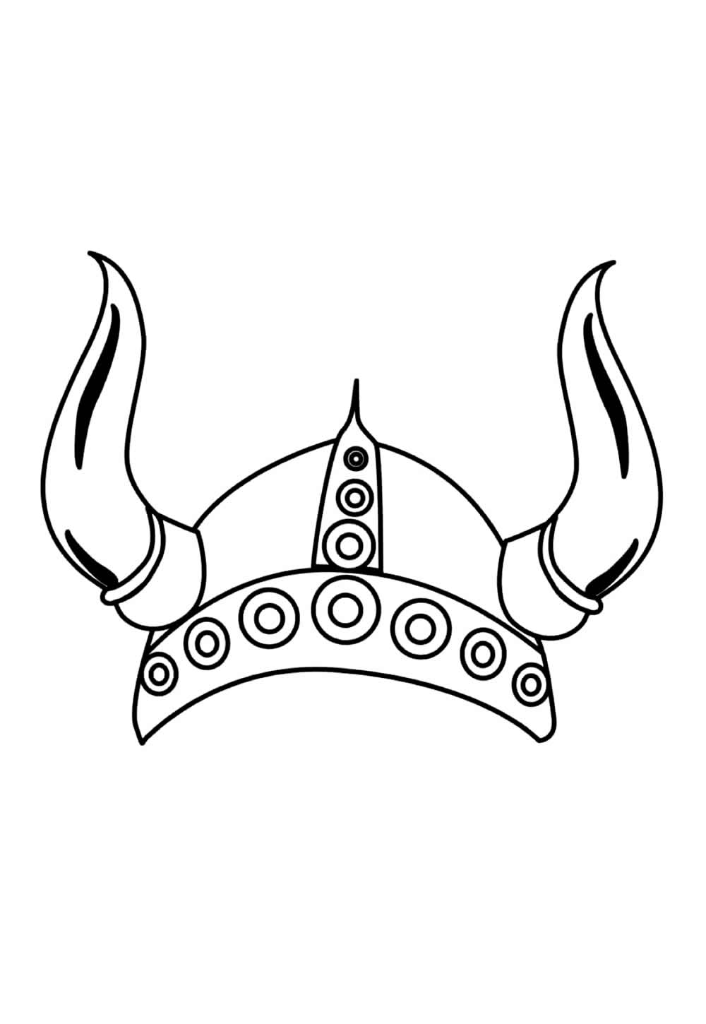 Desenho de Capacete Viking para colorir