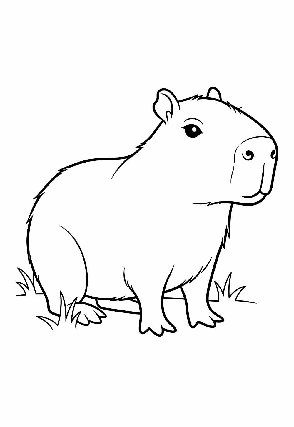 Desenho de Capivara Fofa