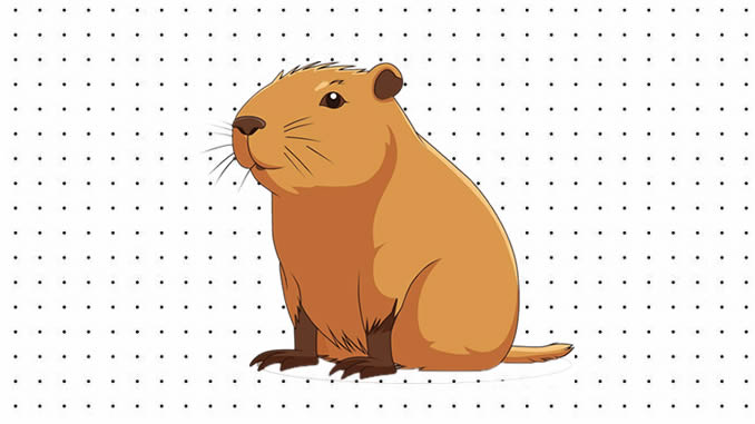 Desenhos de Capivara para colorir