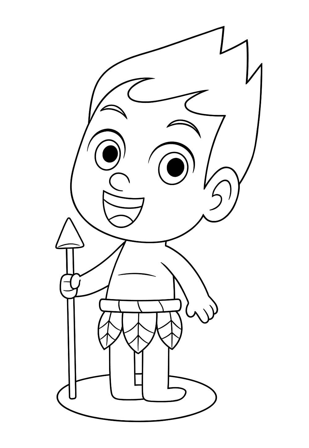 Desenho de Curupira para colorir - Folclore