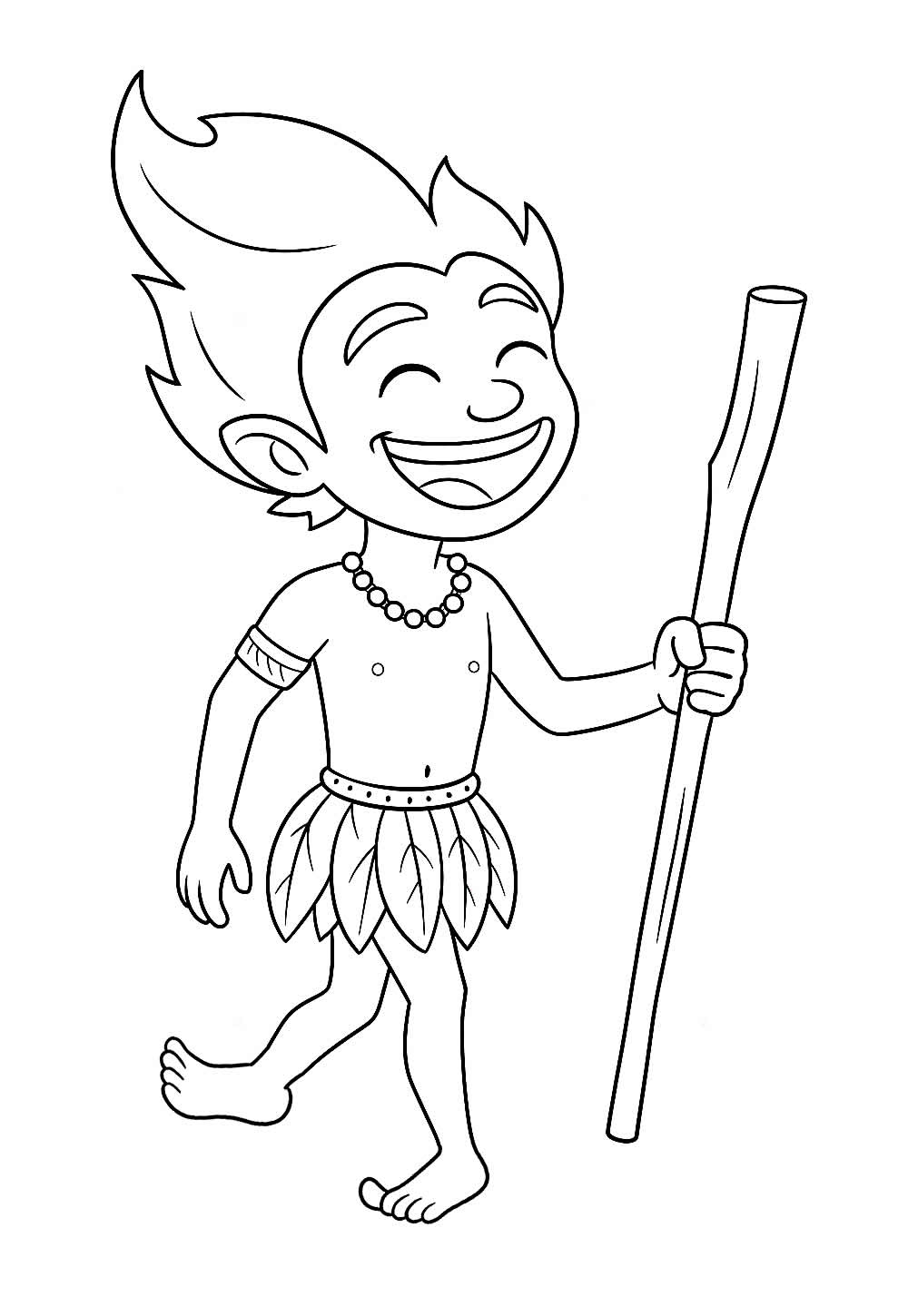 Curupira para colorir