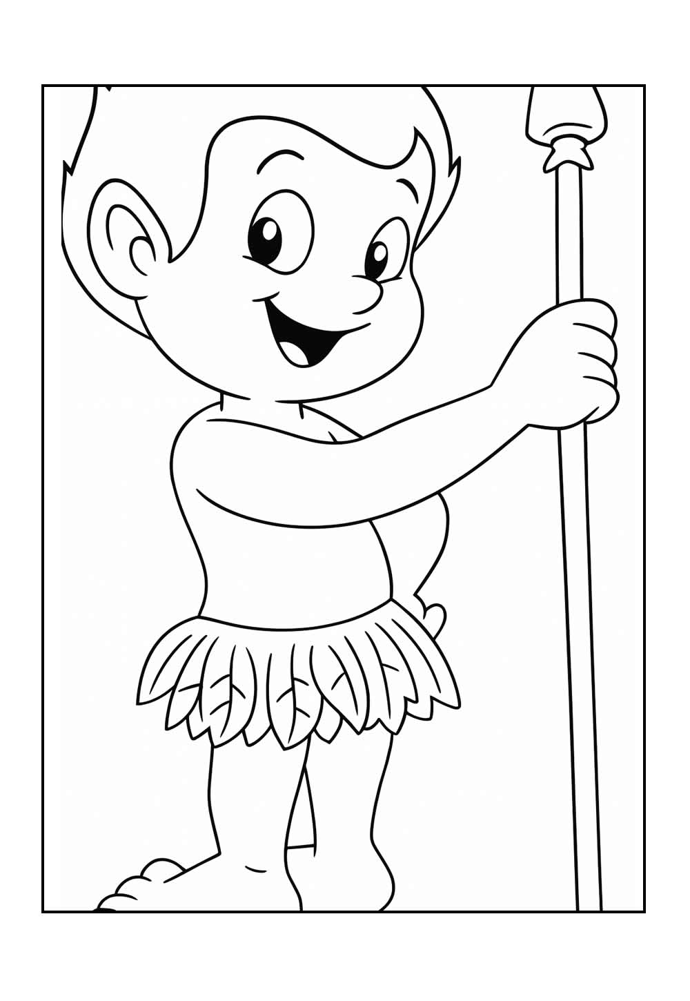 Desenho de Curupira para colorir