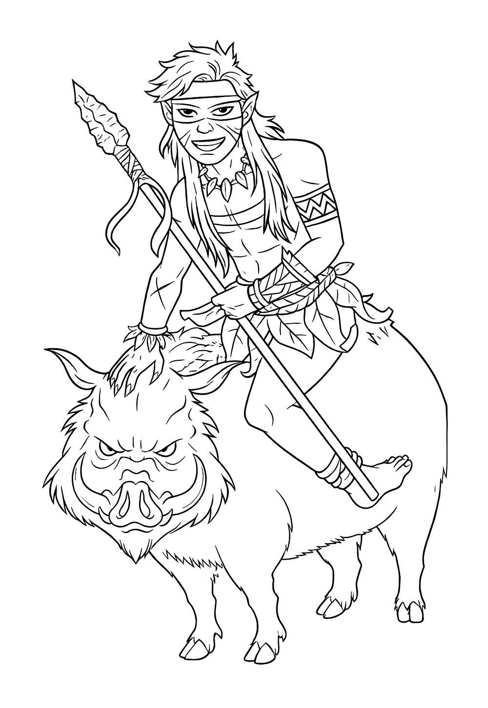Desenho da Lendo do Curupira para colorir