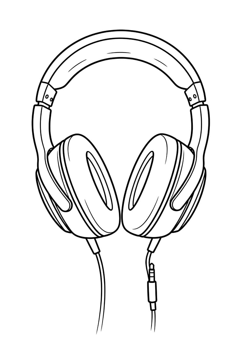 Desenho de Fone de Ouvido para colorir