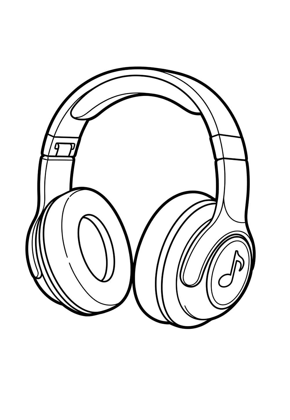 Desenho de Fone de Ouvido para colorir