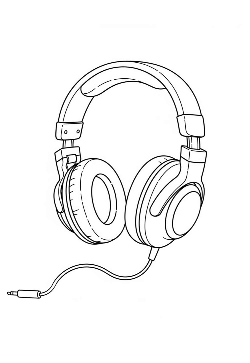 Desenho de Fone de Ouvido para colorir