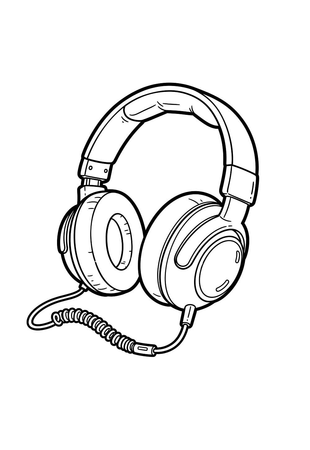 Desenho de Fone de Ouvido para colorir