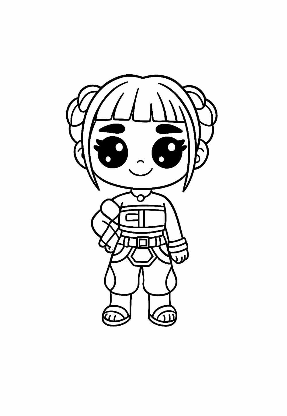 Desenho de Zoey para colorir