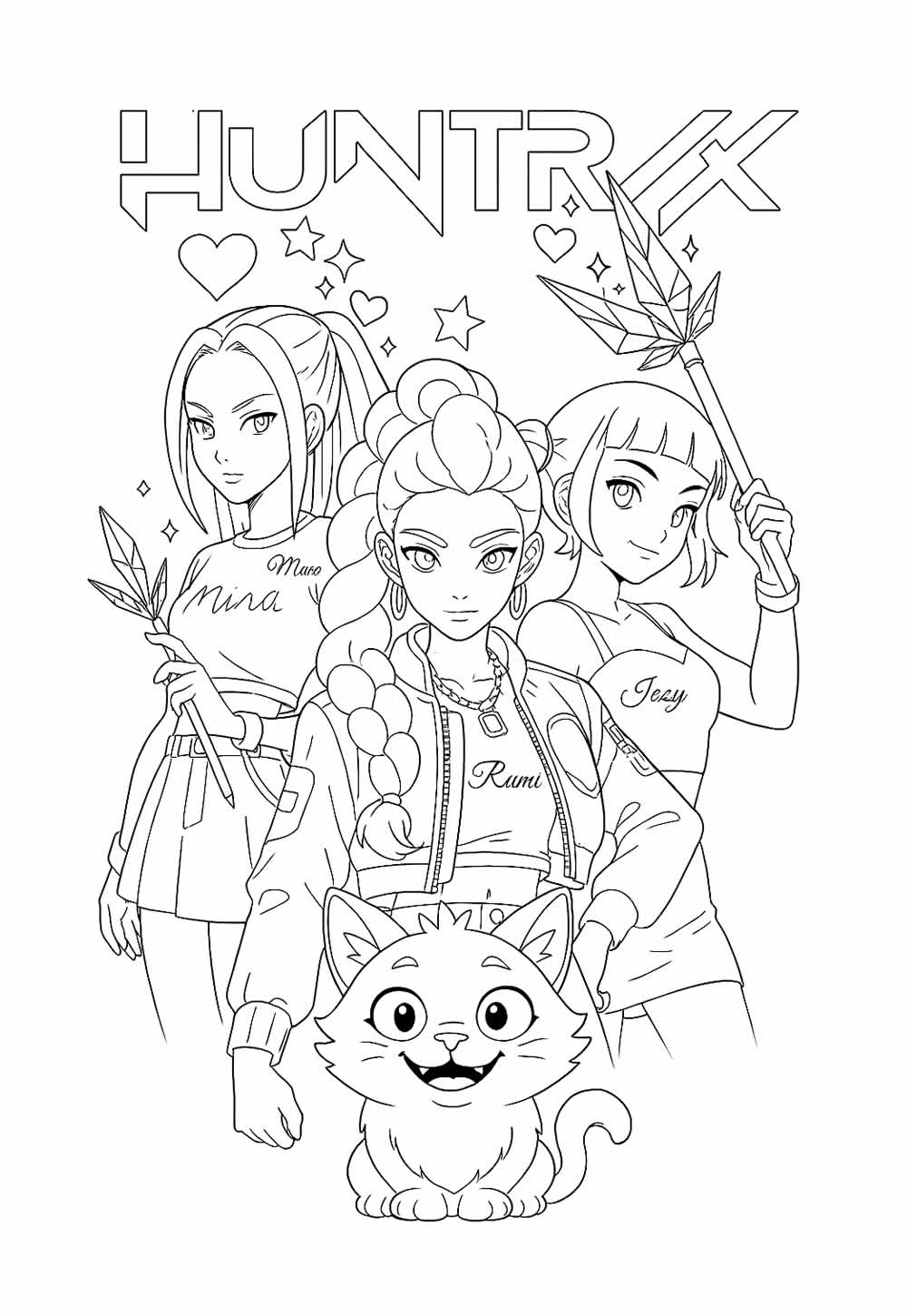 Desenho Guerreiras do K-Pop Colorir