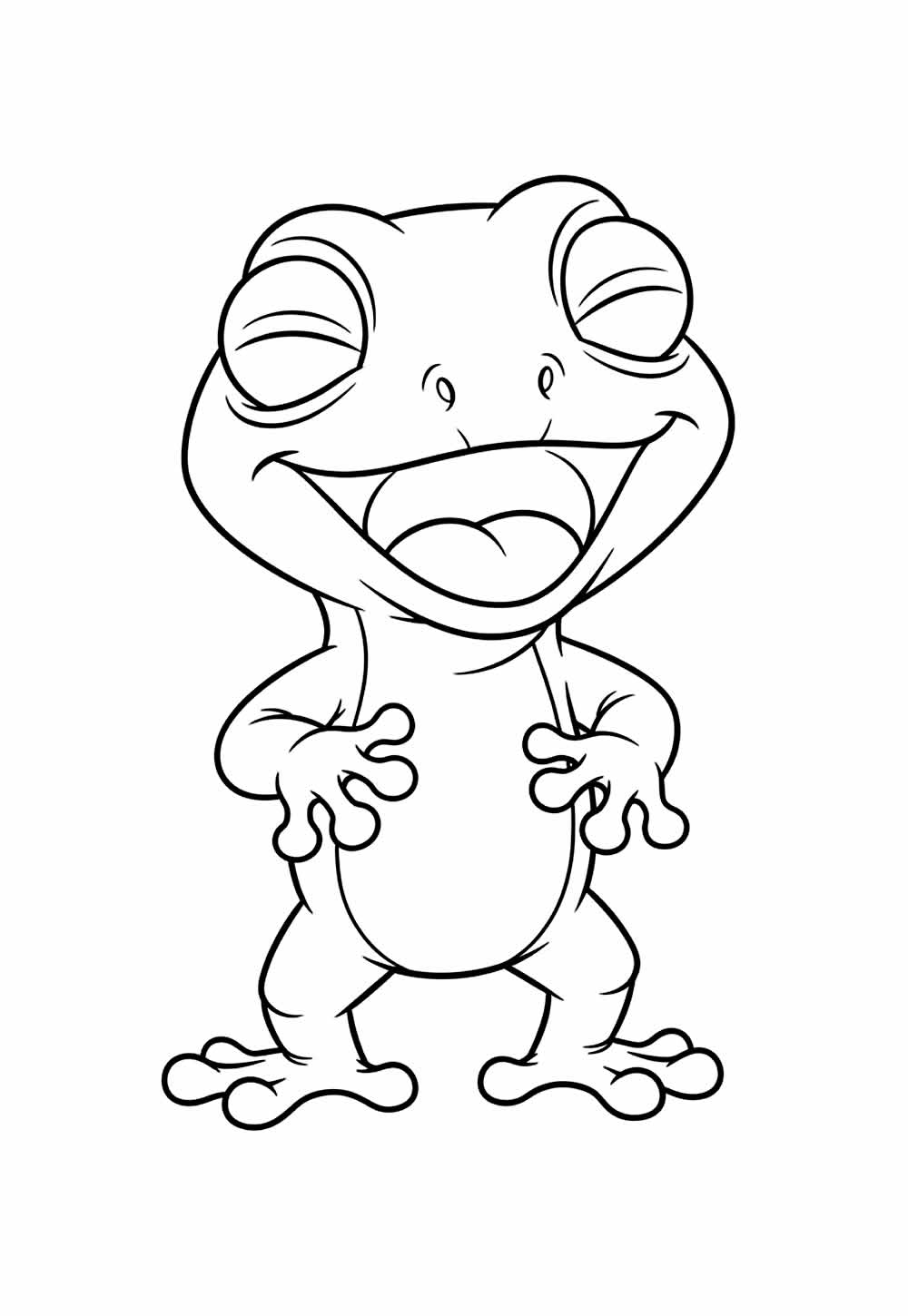 Desenho Fofinho de Lagartixa para colorir