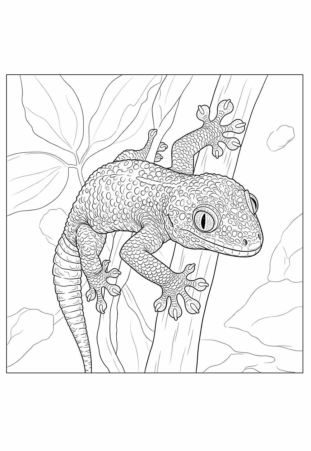 Desenho de Lagartixa para colorir