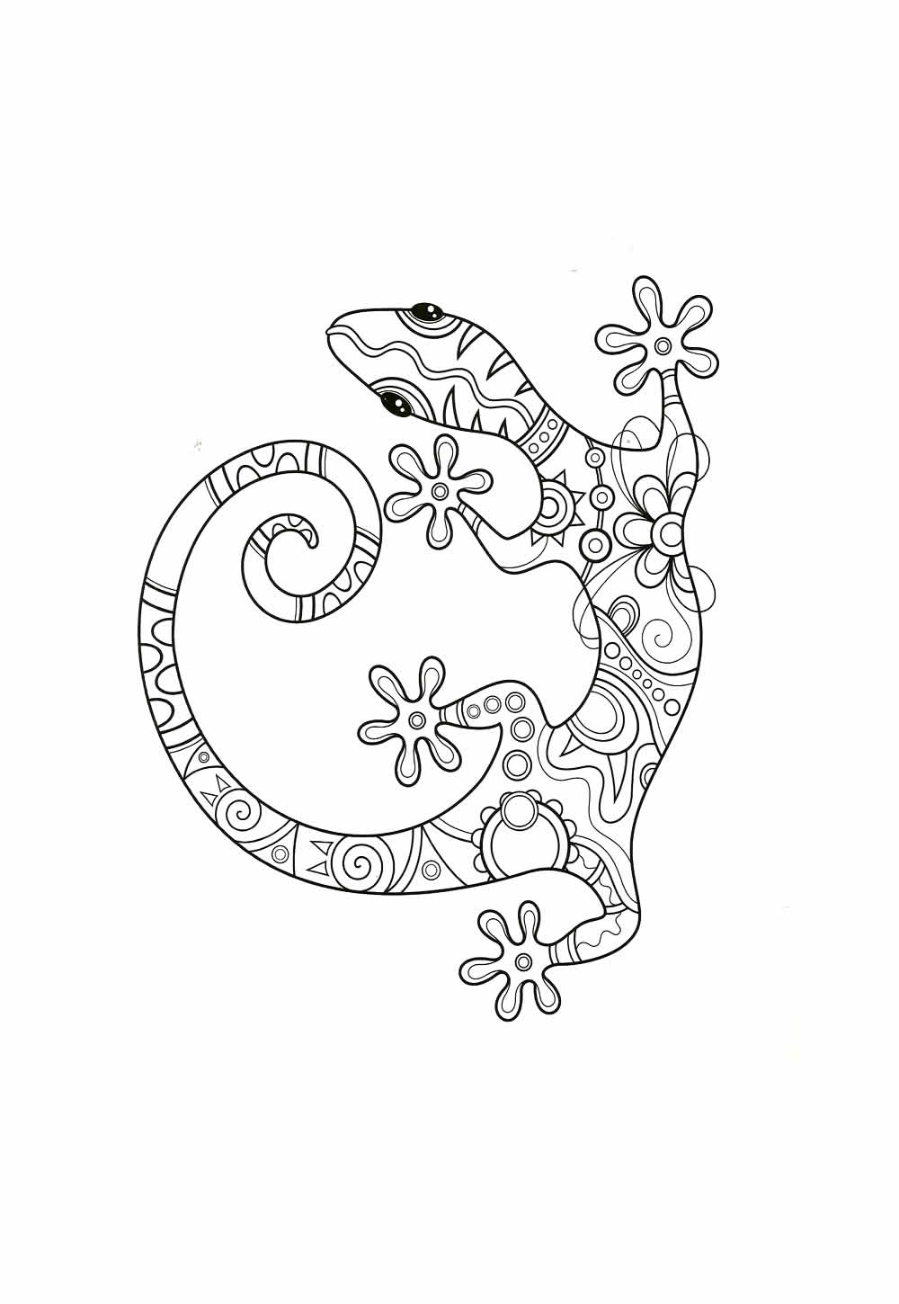 Desenho de Lagartixa para pintar