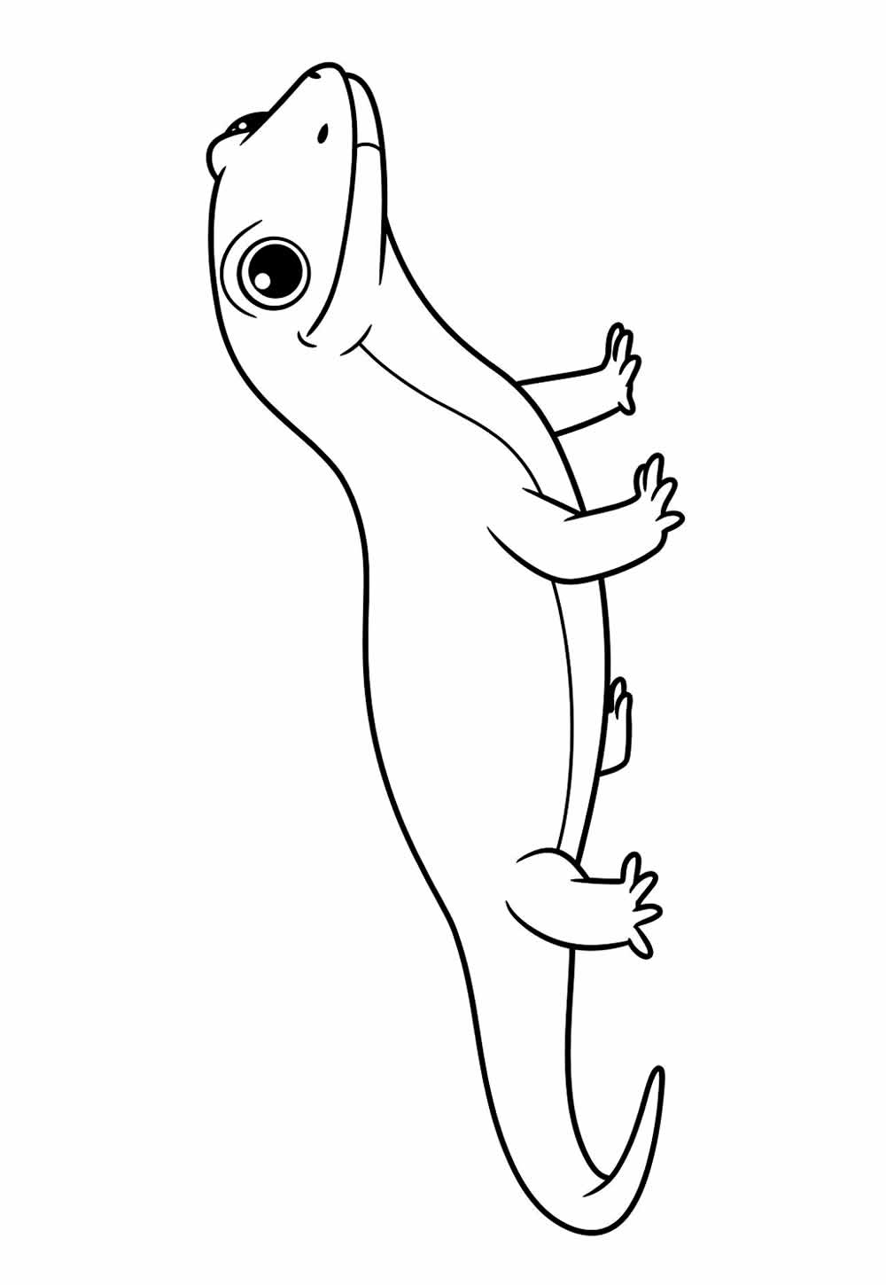 Desenho Grande de Lagartixa para pintar