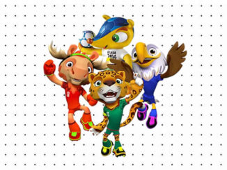 Desenhos de Mascotes da Copa do Mundo para colorir