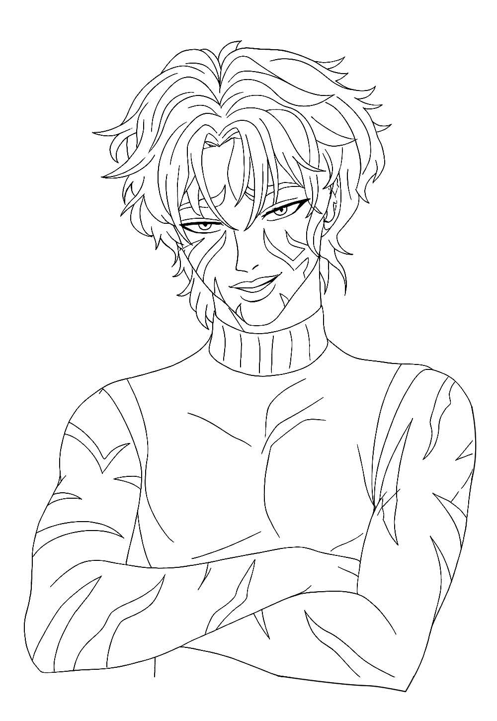 Desenho de Mystery Saja para pintar - Guerreiras do K-Pop