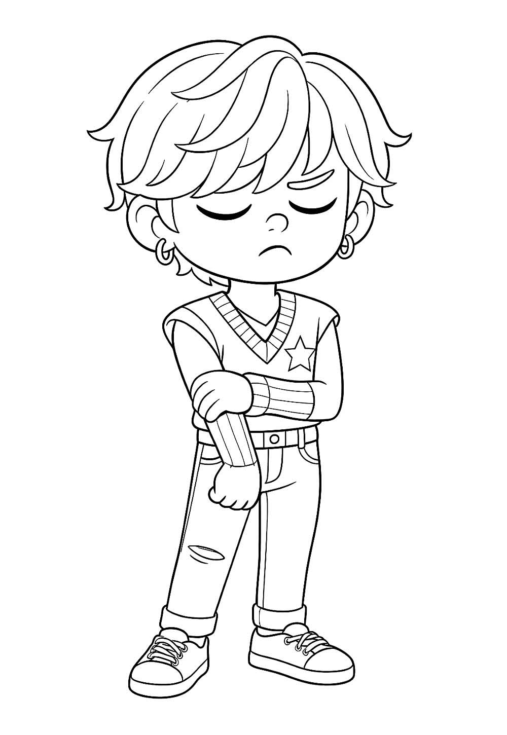 Desenho de Mystery Saja para colorir - Guerreiras do K-Pop