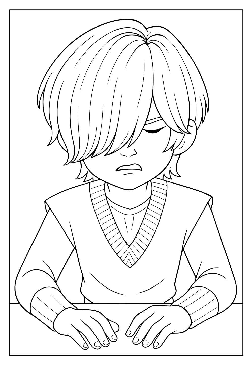 Desenho de Mystery Saja para pintar - Guerreiras do K-Pop