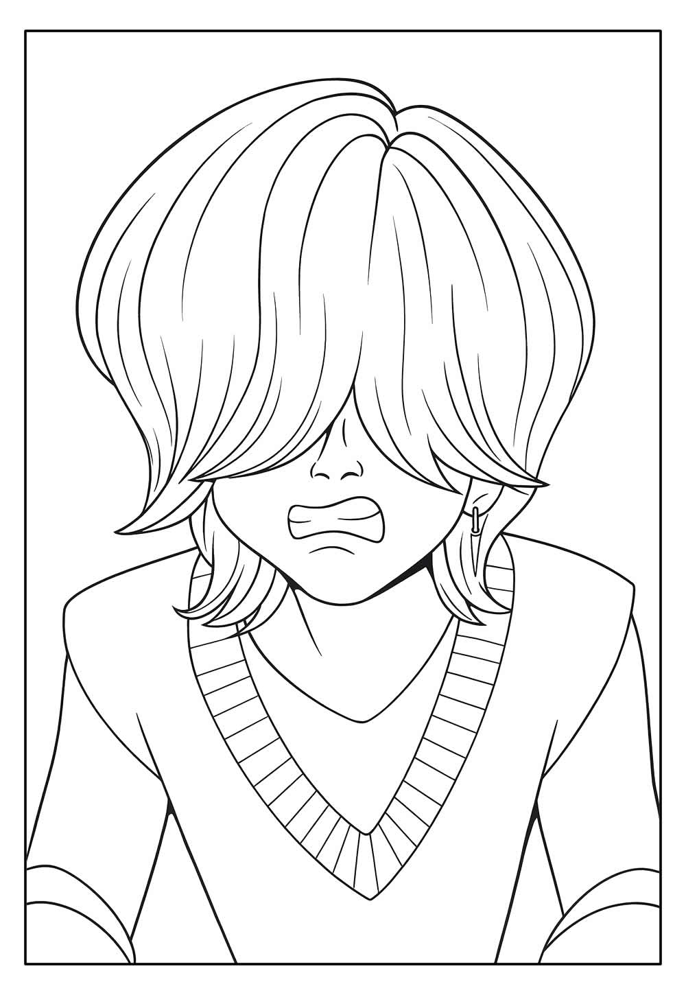 Desenho de Mystery Saja para pintar