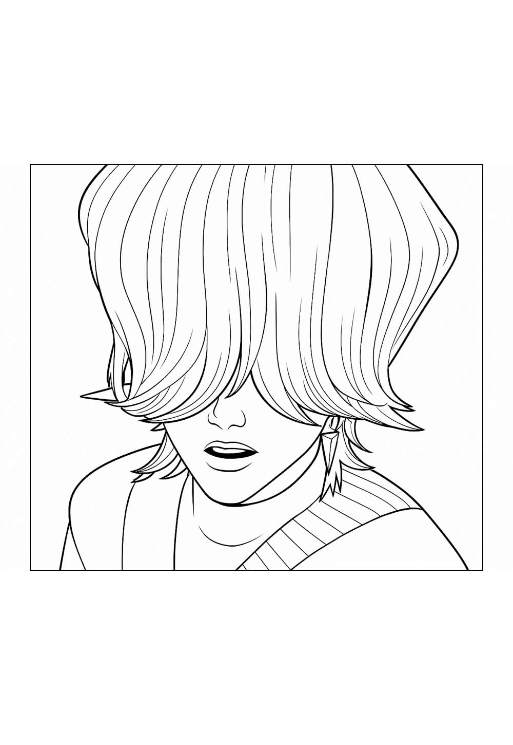 Desenho de Mystery Saja para pintar