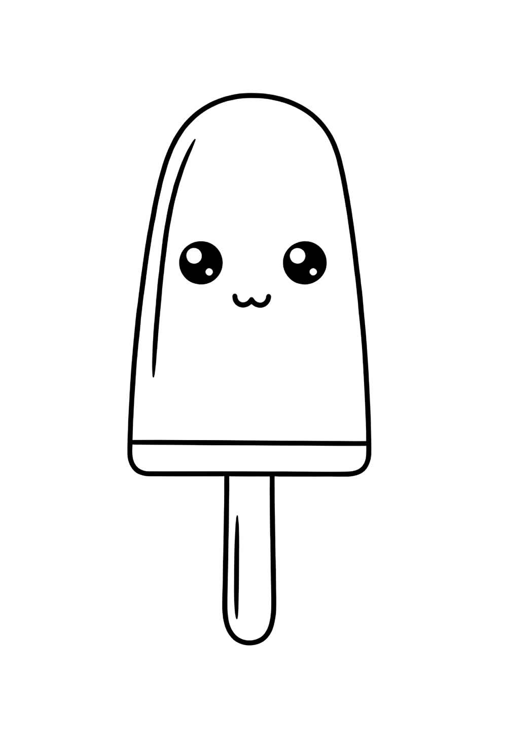 Desenho de Picolé Fofo