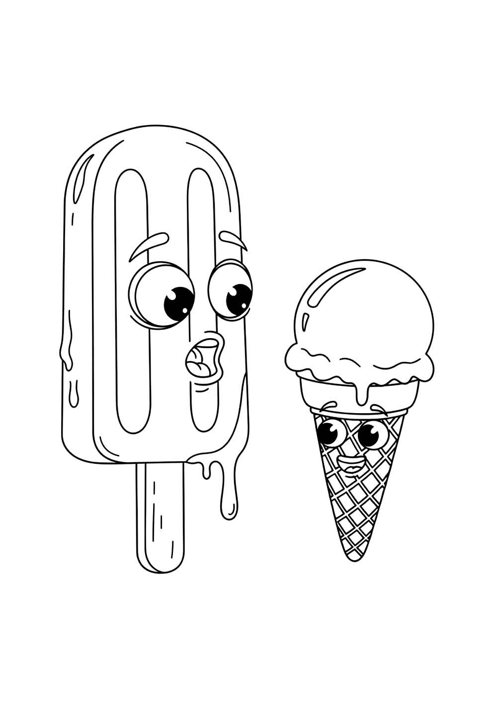 Desenho de Picolé Fofinho