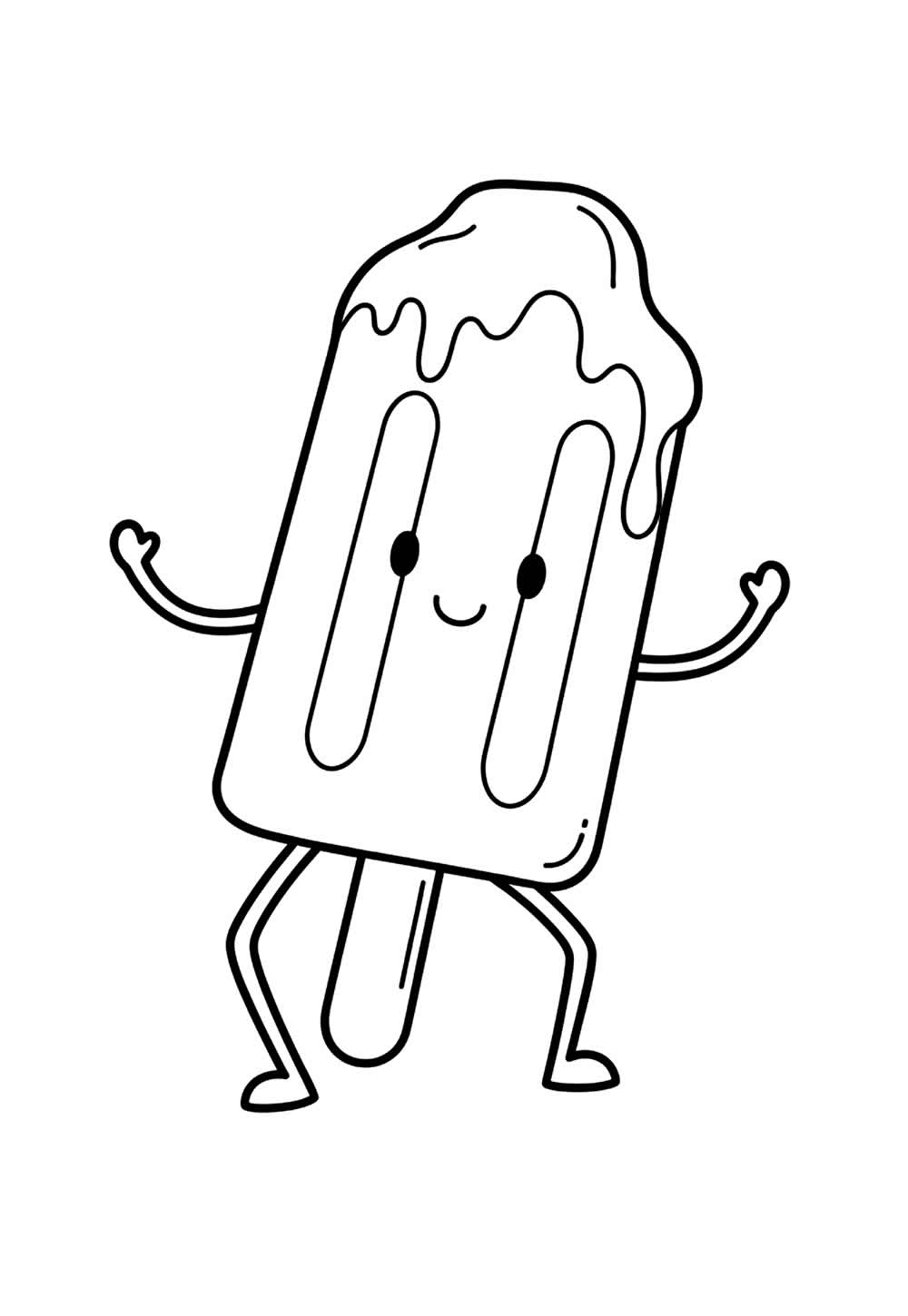 Picolé para colorir