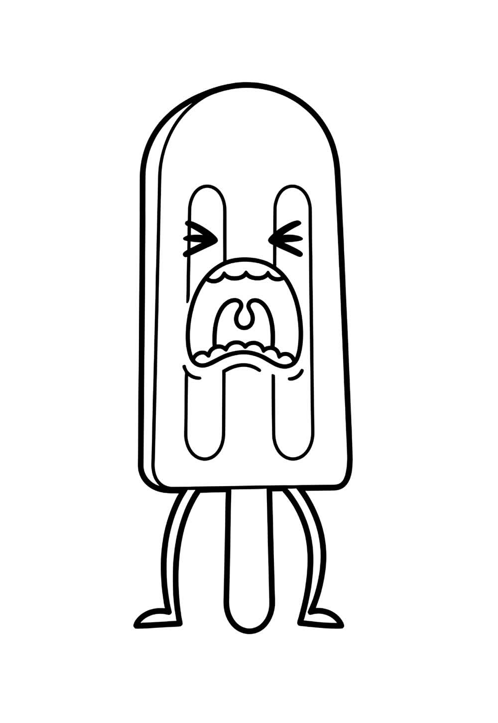 Desenho de Picolé Fofo para colorir