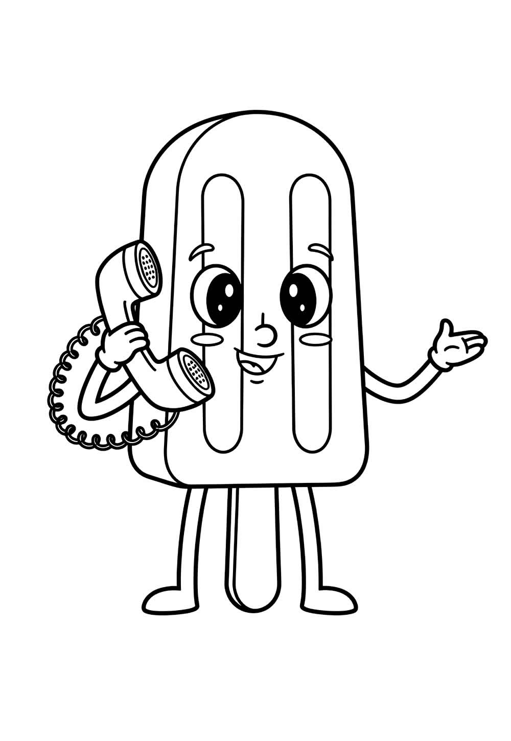 Desenho de Picolé para colorir