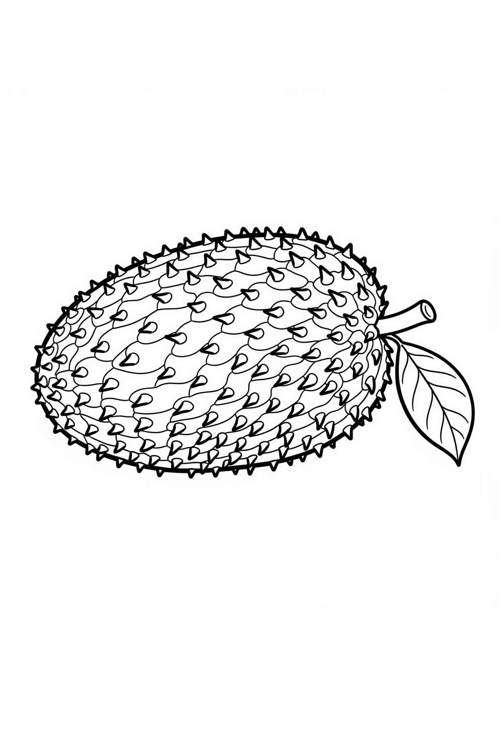 Fruta Pinha para colorir