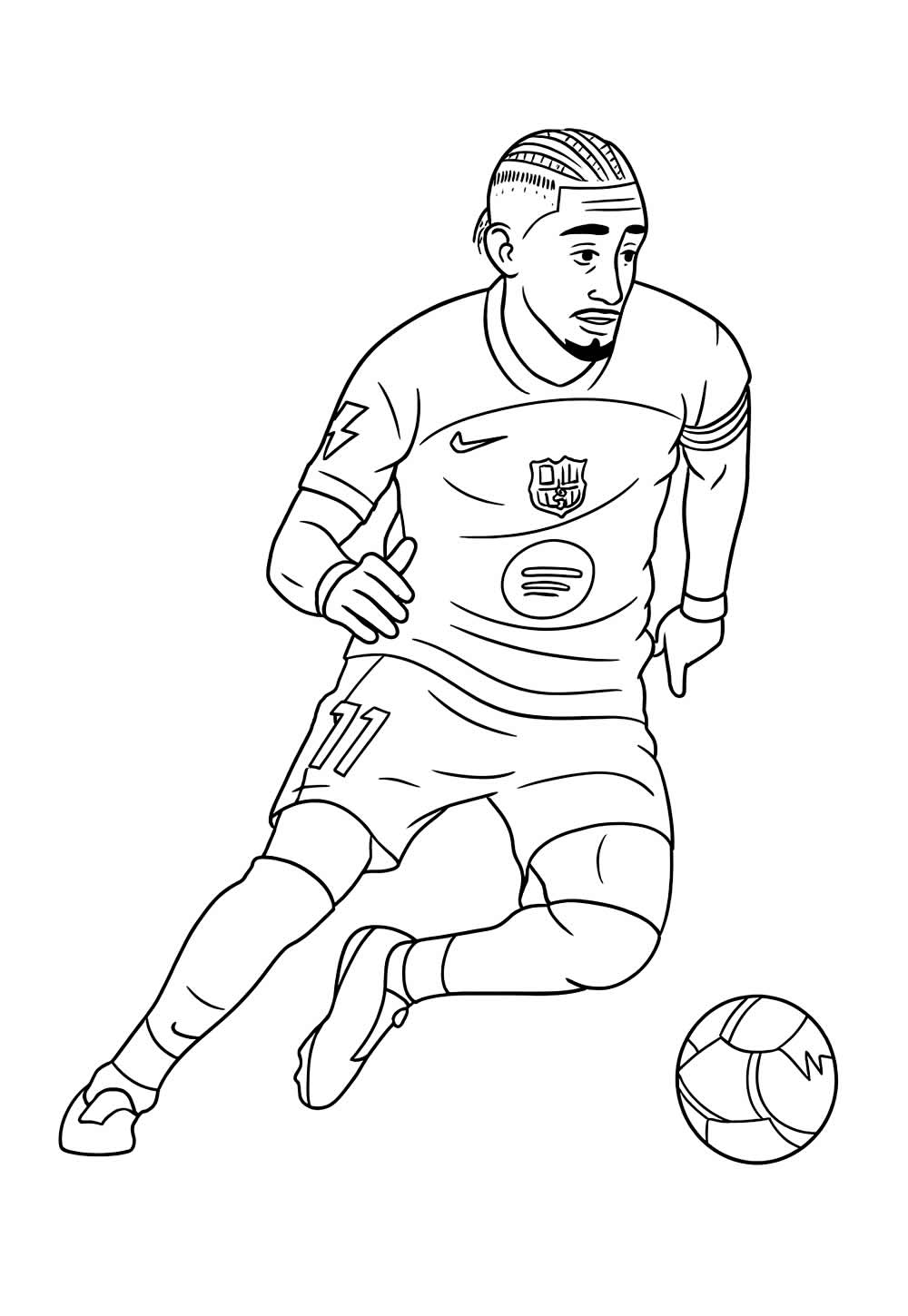 Desenho de Raphinha para colorir