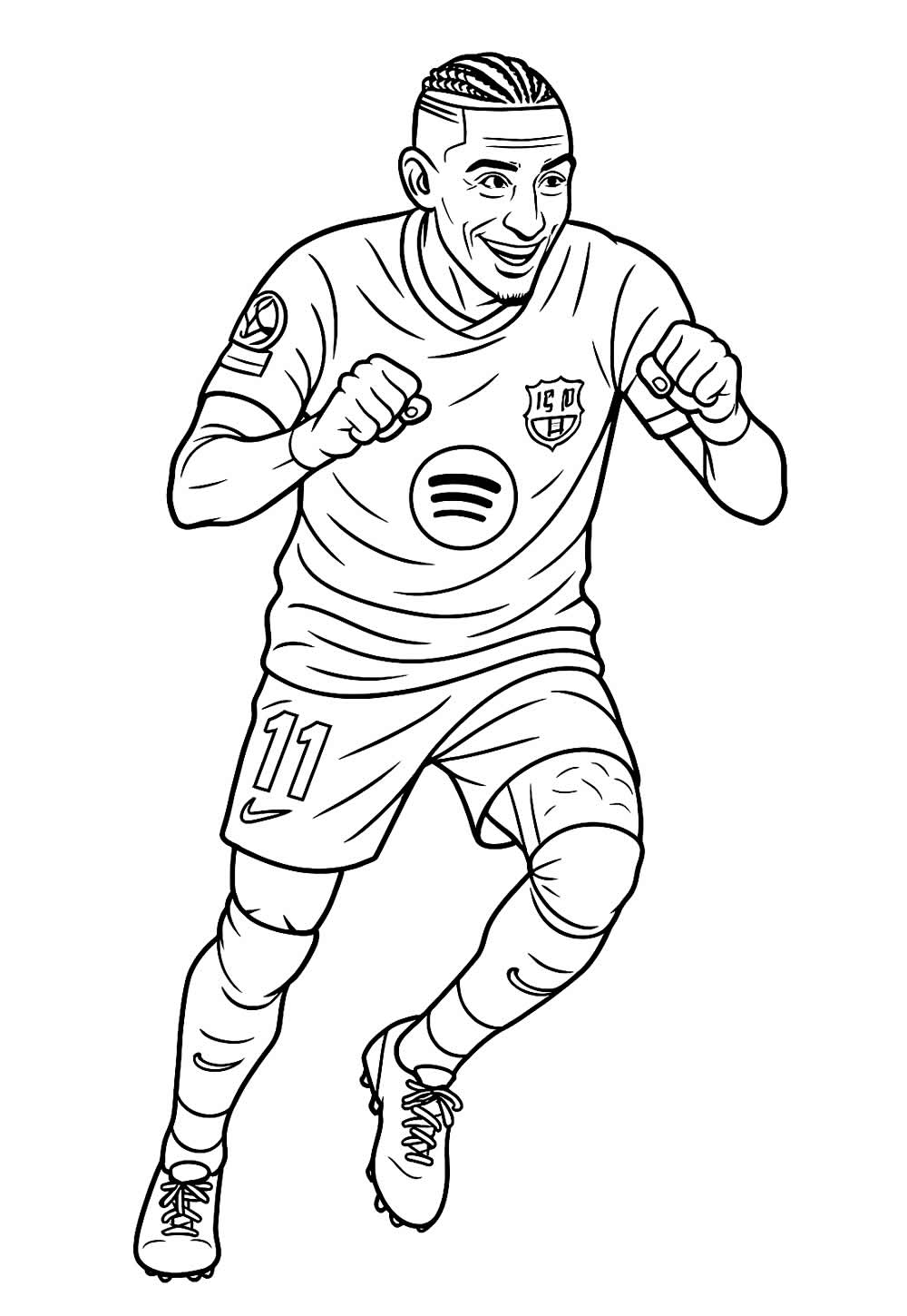 Desenhos de Raphinha para pintar