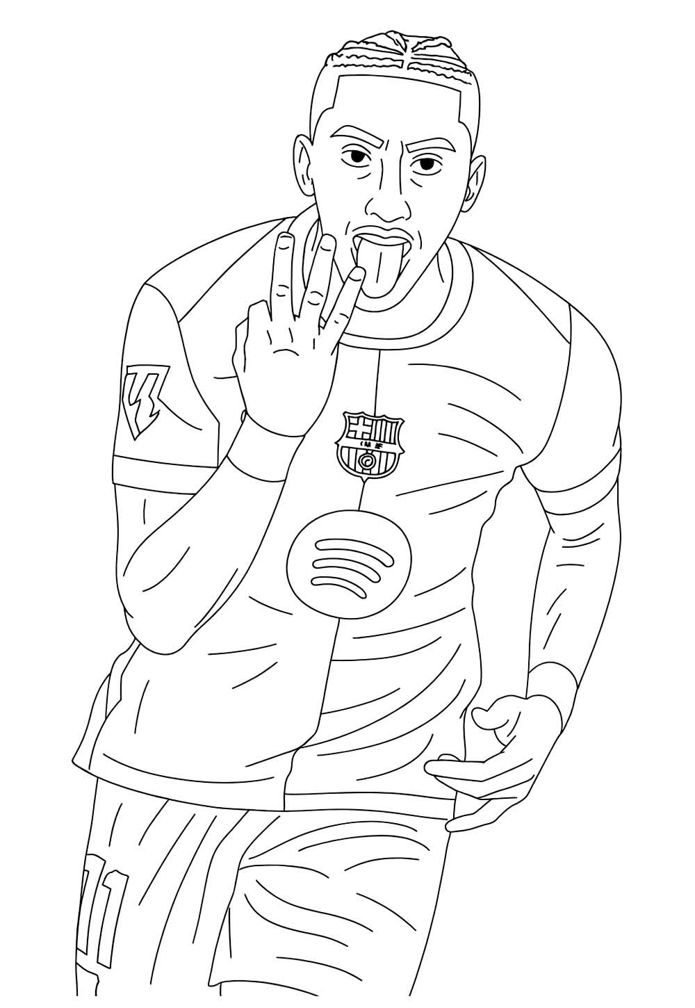 Raphinha para pintar - Jogador de Futebol